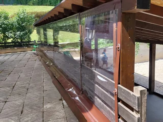 Прозрачна PVC ветрозащитна завеса